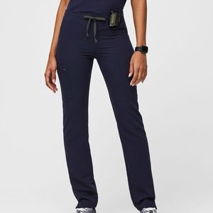 Navy Yola Skinny Scrub Pants